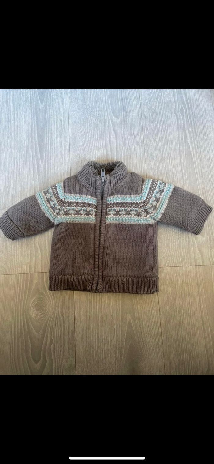 Gilet épais intérieur polaire chaud vertbaudet taille 3 mois - photo numéro 3