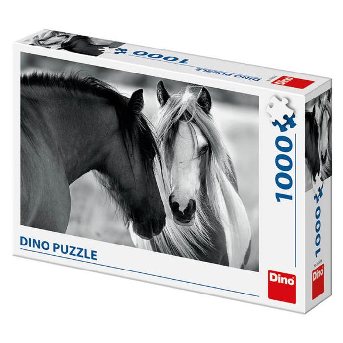DINO PUZZLE CHEVAUX EN NOIR ET BLANC 1000 PIECES 532618