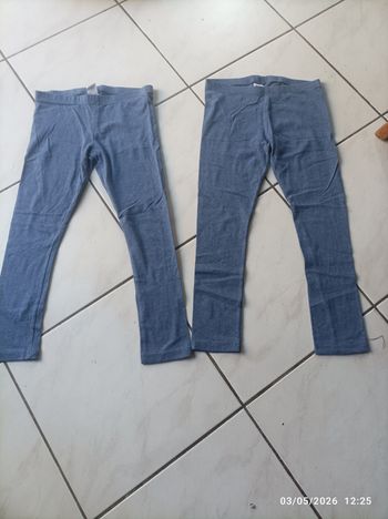 Lot de deux leggings coloris bleu 