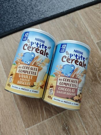 P'tite Céréale vanille biscuit et chocolat biscuit