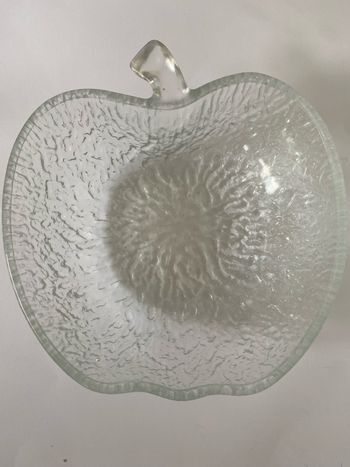 Petit saladier en verre / vide poche • décoration pomme 100% vintage