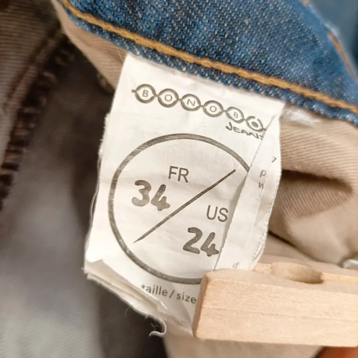 Jean slim Bonobo taille 34 vintage brut 100 % coton délavé coupe ajustée A1522 - photo numéro 10
