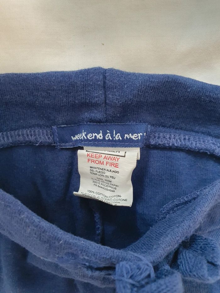 Short bleu marine fille 12 mois - photo numéro 3