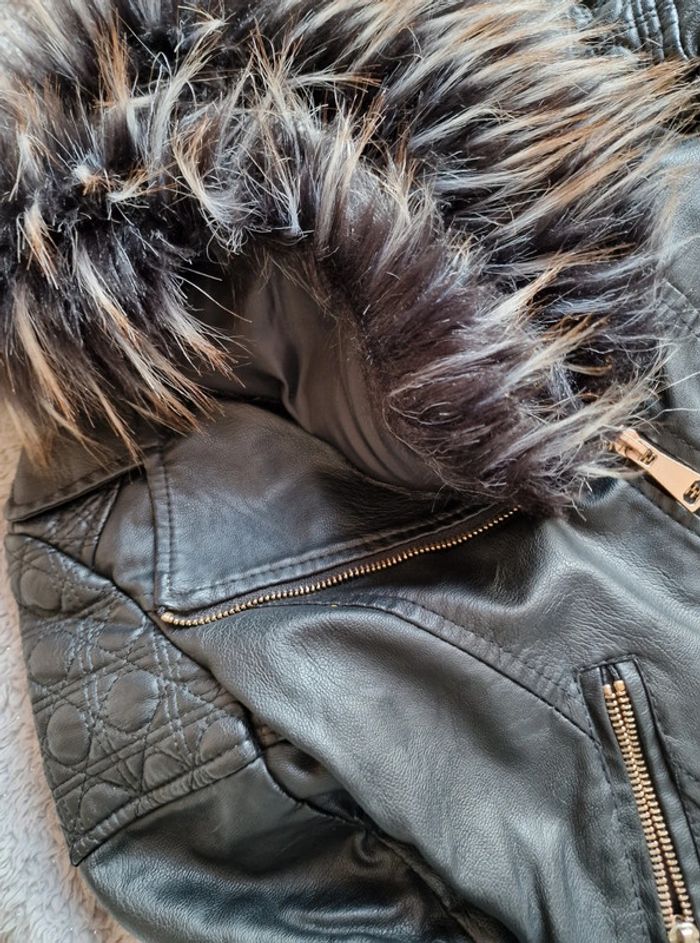 Veste manteau cuir 6 ans - photo numéro 4