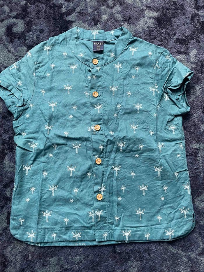 Chemise légère col mao manches courtes