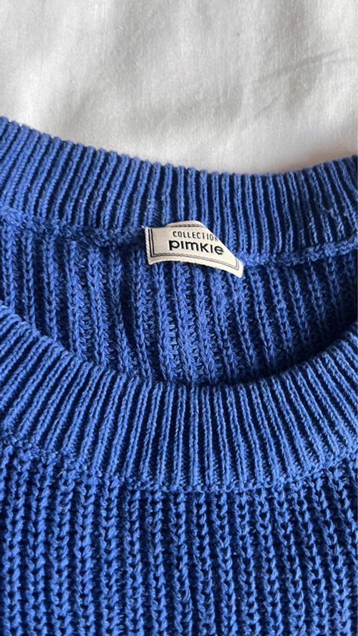 Pull court bleu - photo numéro 2