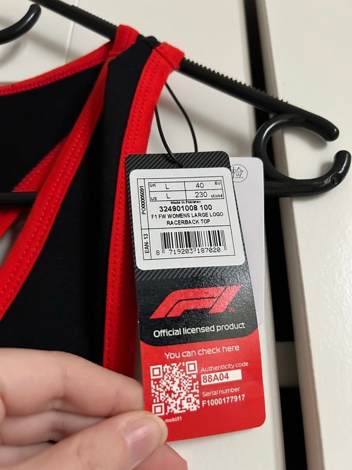 Débardeur noir Officiel Formula 1 (F1) Neuf Taille L - photo numéro 4