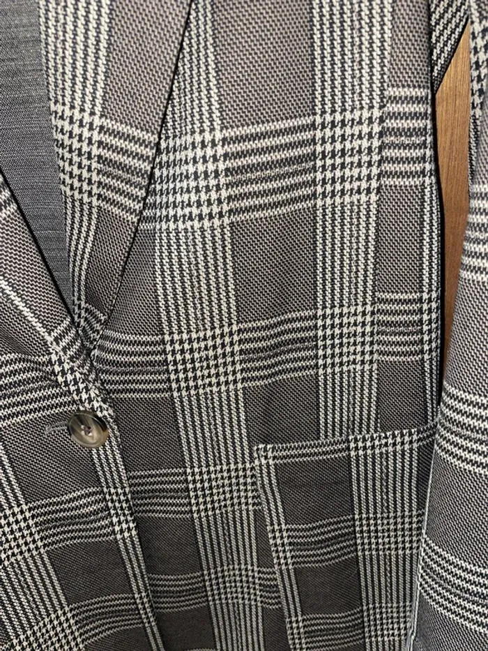 blazer à carreaux marron - photo numéro 4