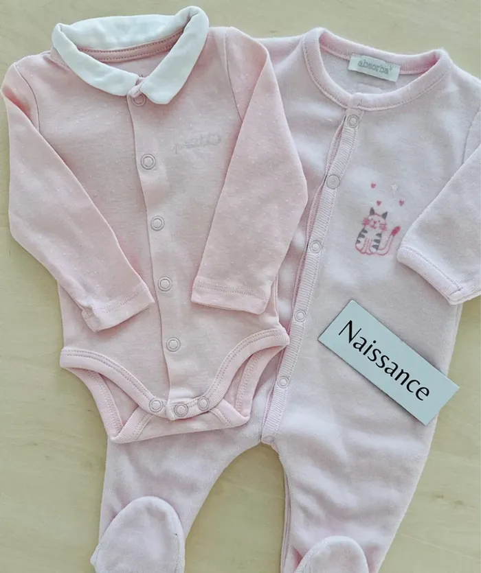 Pyjama et bodi fille naissance 50 cm - photo numéro 2