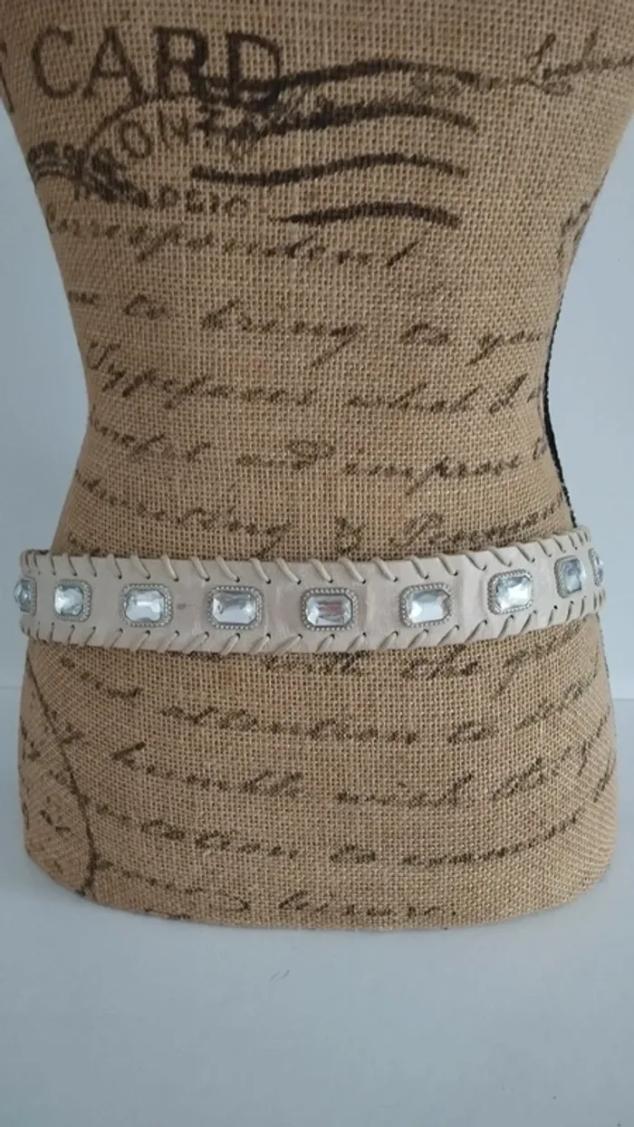 Ceinture beige femme 90 cm - photo numéro 7