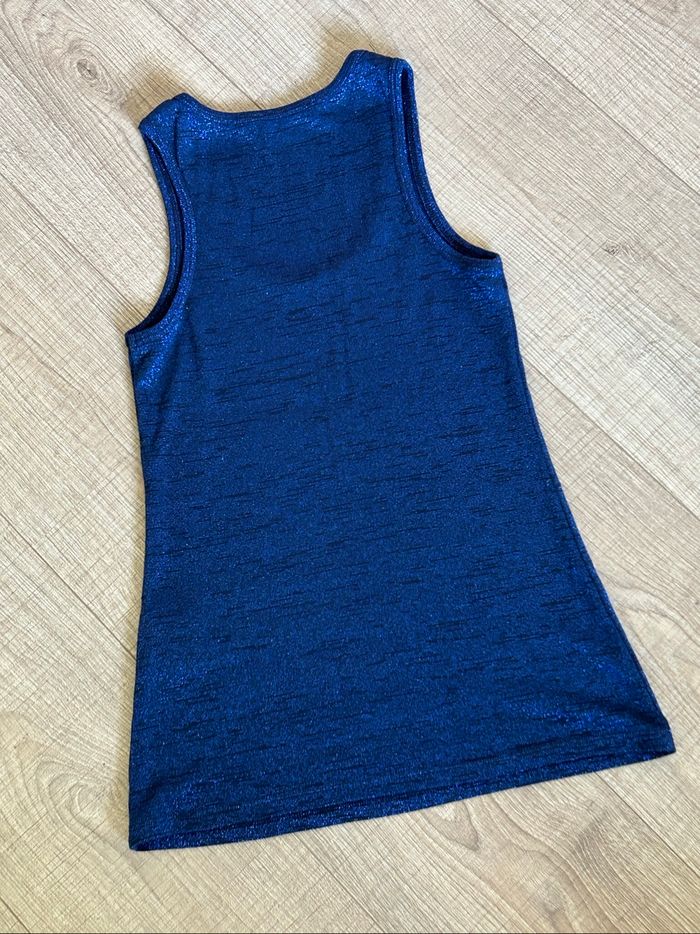 Débardeur bleu marine pailleté Morgan taille XS jamais porté - photo numéro 8