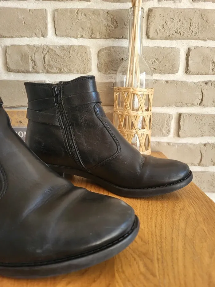 Bottines Chelsea en cuir véritable noires Lavorazione Artigiana - photo numéro 7