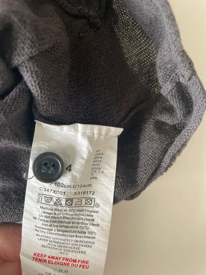 Gilet gris foncé fille - photo numéro 5