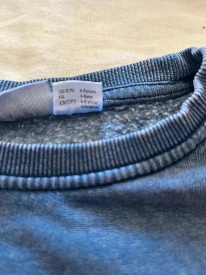 Sweat pepperts 4-6 ans bleu chiné - photo numéro 2