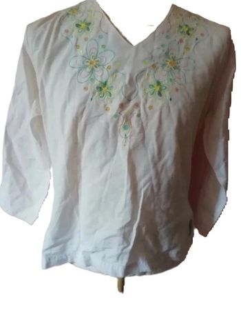 Tunique Décathlon Blanche broderie Taille L