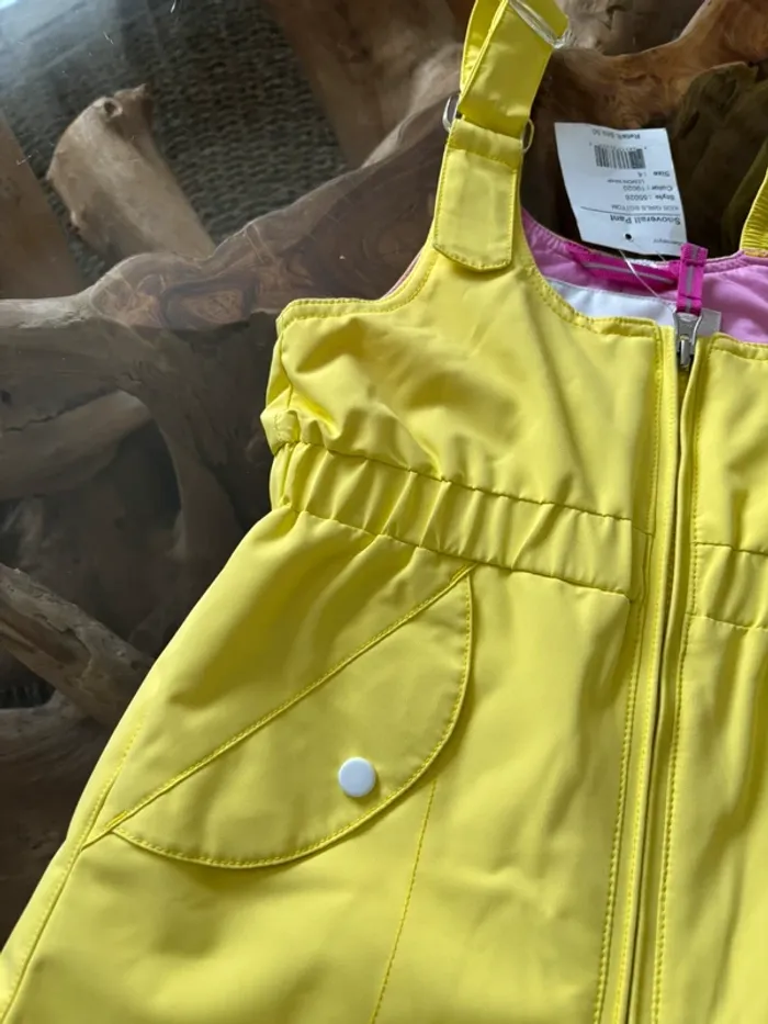 Combinaison de ski fille Obermeyer jaune rose 4 ans neuf - photo numéro 4