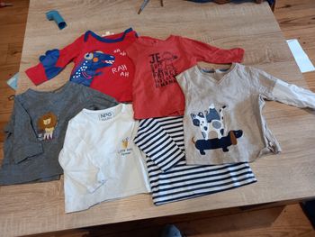 Lot tee-shirt manches longues 6 mois
