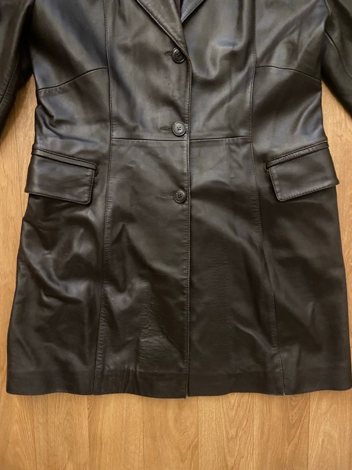 Trench en cuir marron XL - photo numéro 2