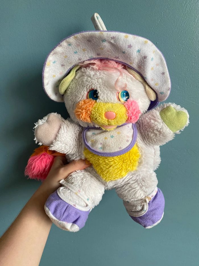 Grande peluche popples baby bibpsy multicolore vintage