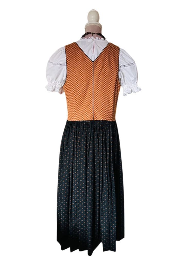 🍁🌿Robe Dirndl vintage artisanale Autrichienne 38/40 Cottagecore Oktoberfest Trachten Long Dress 🌿🍁 - photo numéro 9