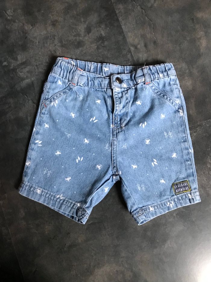 Short en jeans La grande aventure 18 mois Tissaia