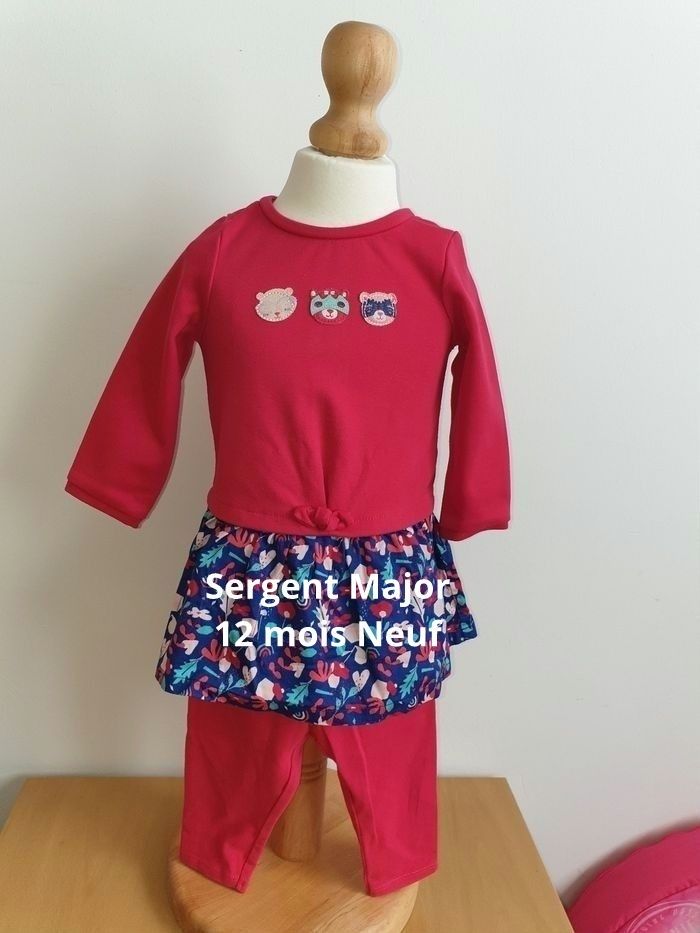 Ensemble robe, legging Sergent Major 12 mois