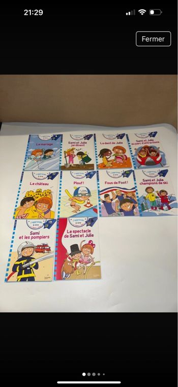 10 livres Sami et julie fin de CP