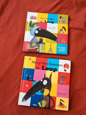2  albums loup  voyages 6 histoires