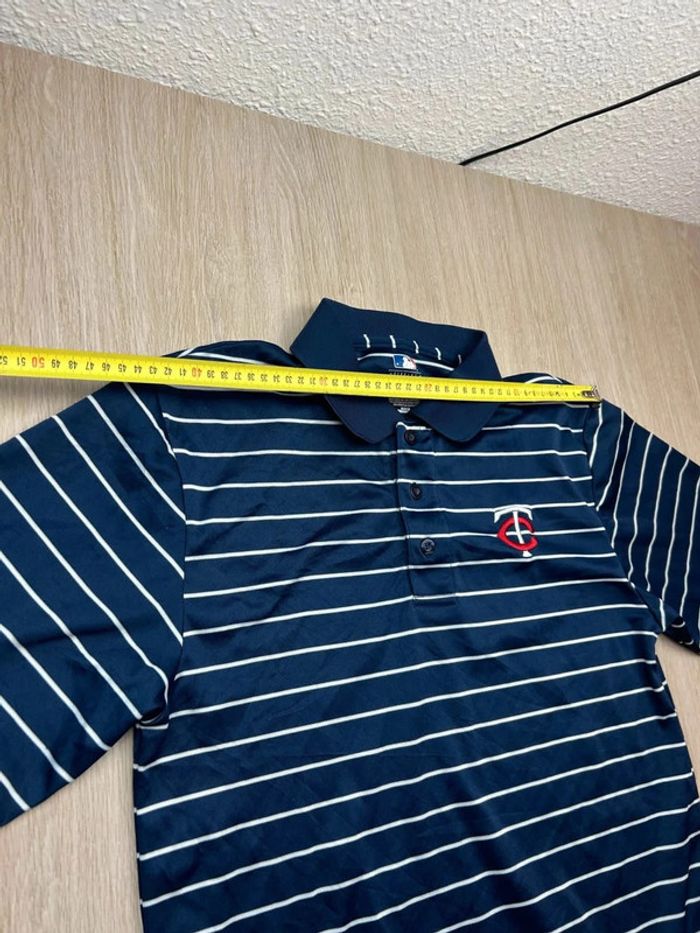 Polo MLB Minnesota Twins Vintage - Rayé Bleu Marine - photo numéro 7
