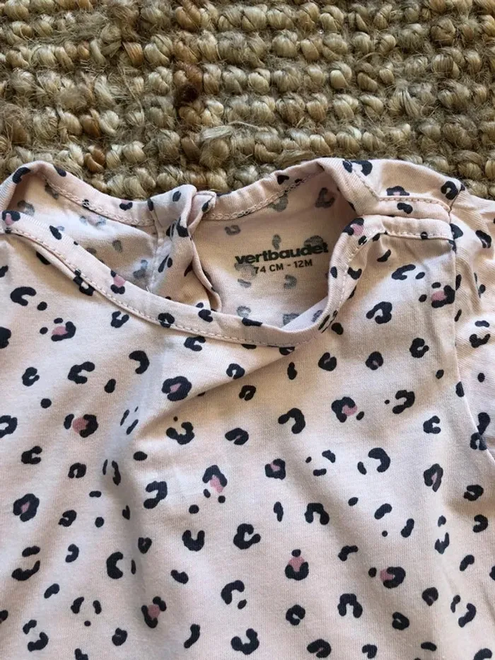 Tee-shirt bas volanté et imprimé léopard Vertbaudet - photo numéro 2