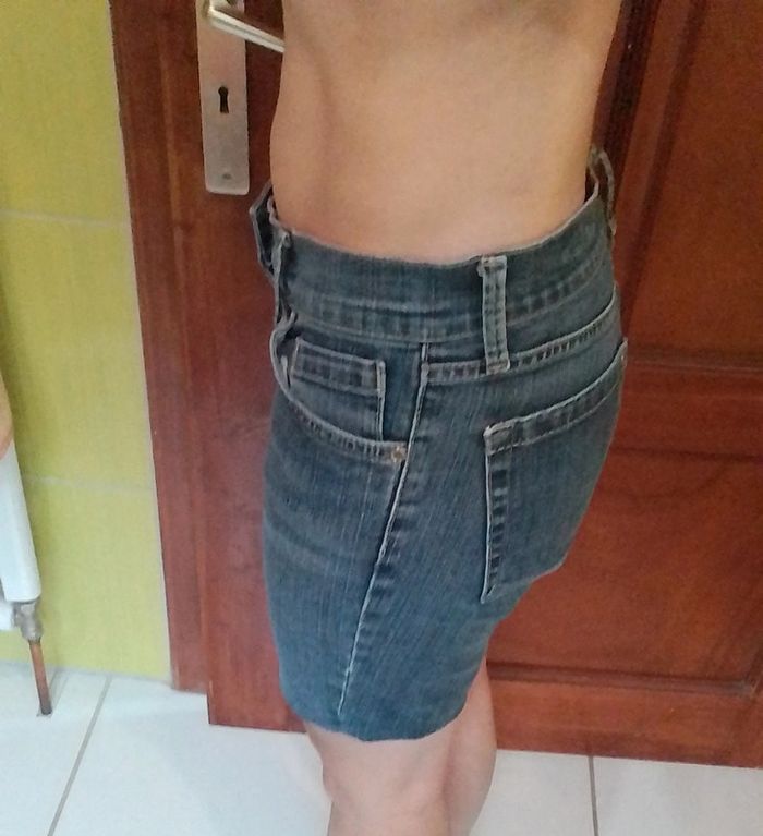 Short en jeans femme Bleu Zara - photo numéro 3