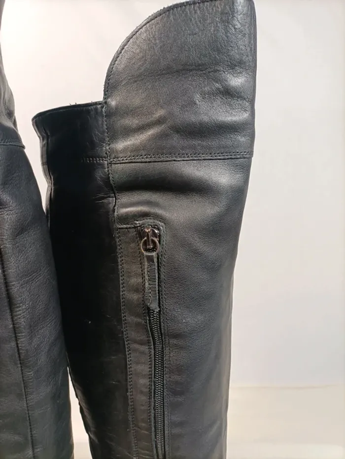 Cuissardes sans talon 37 femme - bottes hautes plates - photo numéro 16