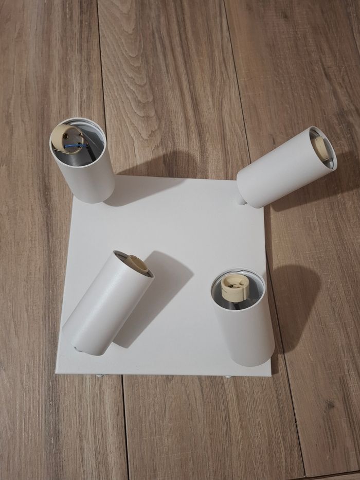 Spot plafond acier inoxydable lumière aluminium mobile blanc - photo numéro 4