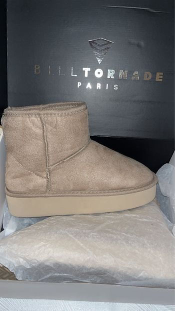 Bottines beige Bill tornade Paris