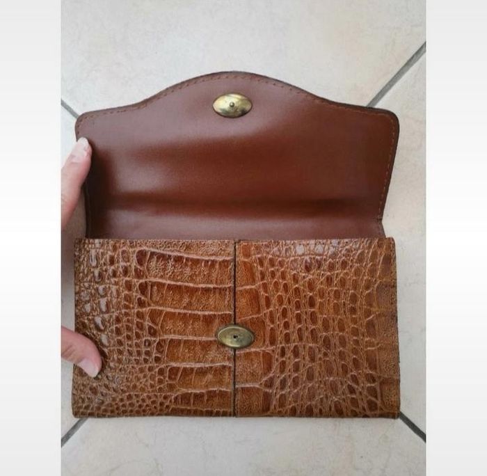 Jolie pochette Vintage imitation croco - photo numéro 2