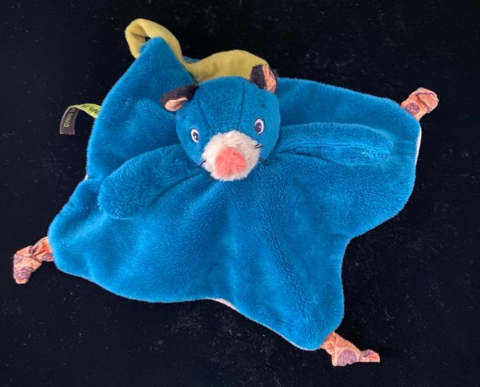 ❤️Doudou koala / panthère réversible beige bleu moulin roty dans la jungle - photo numéro 3