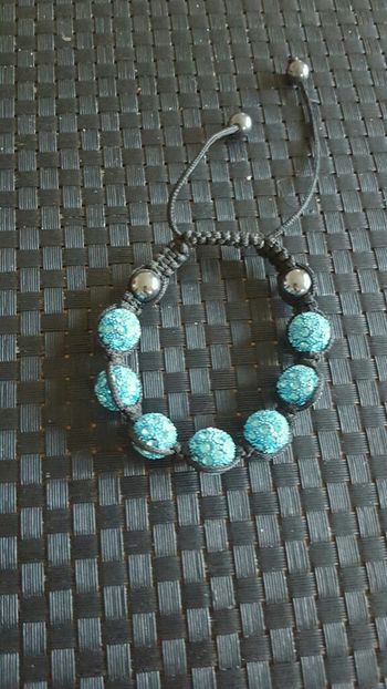 Bracelet shambala bleu turquoise
