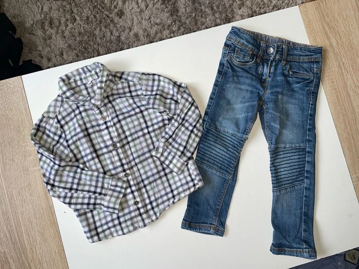 Ensemble garçon 2 ans chemise Plus et jean TAO