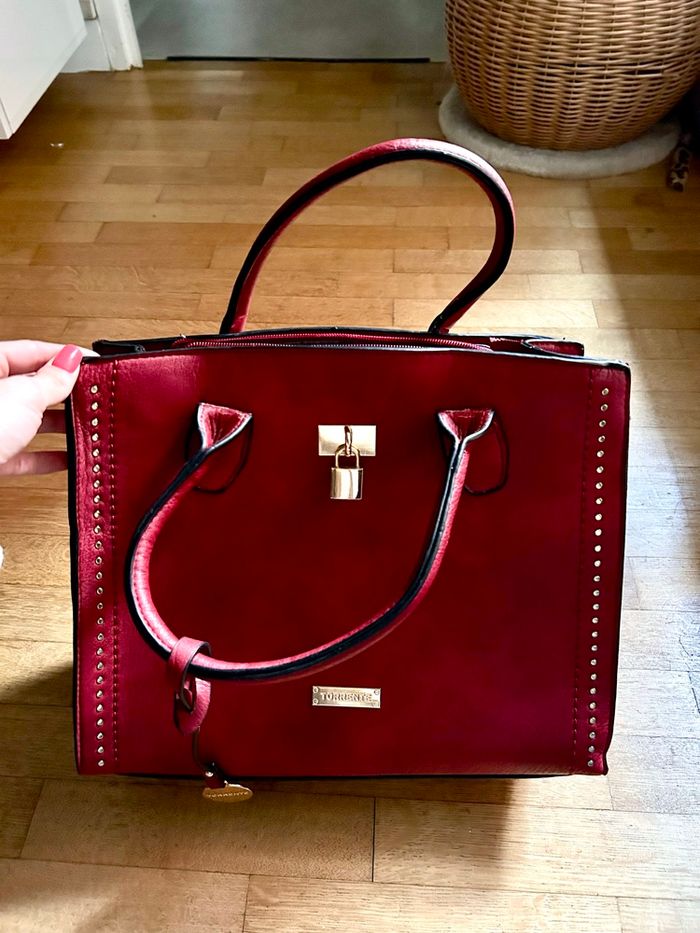 👜 Sac à main Torrente rouge en similicuir - photo numéro 3