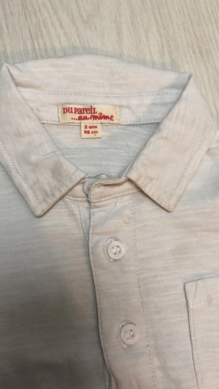 Polo blanc dpam 3 ans - photo numéro 2