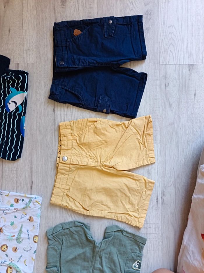 lot garçon 23 24 mois 2 ans 86 tee shirt haut short ensemble short tee shirt - photo numéro 2