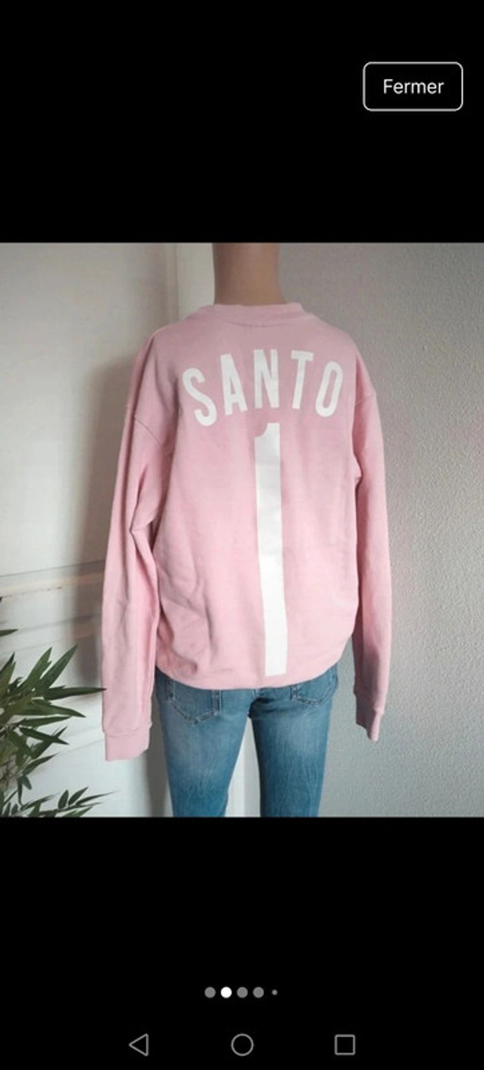 Sweat Santo rose taille xs très bon état - photo numéro 4