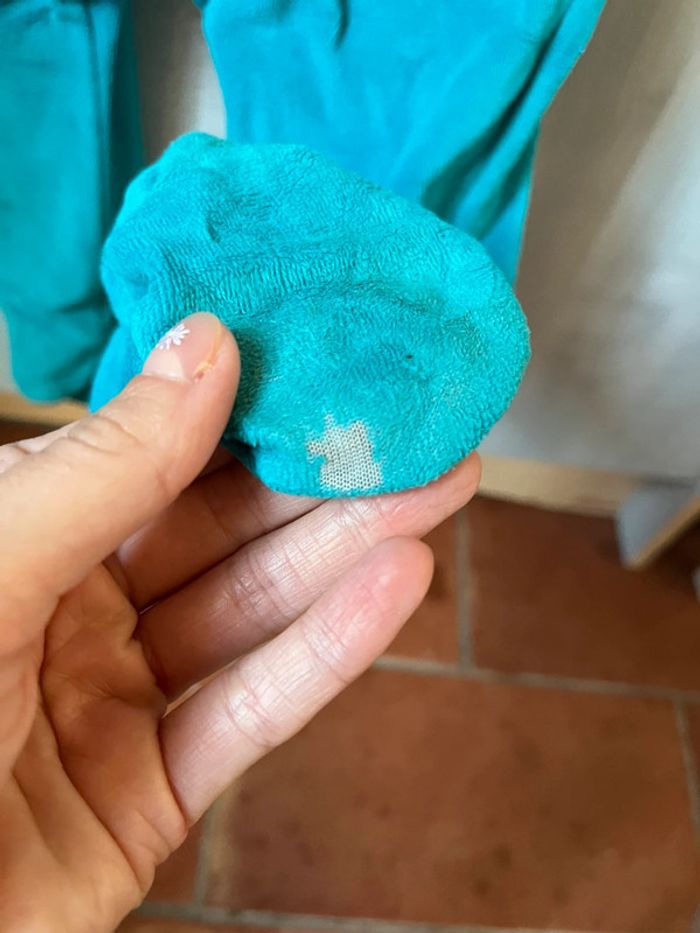 Pyjama polaire bleu turquoise - photo numéro 5