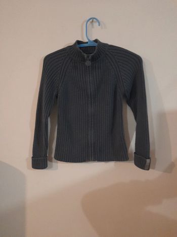 Gilet zip gris. Marque texbasic.