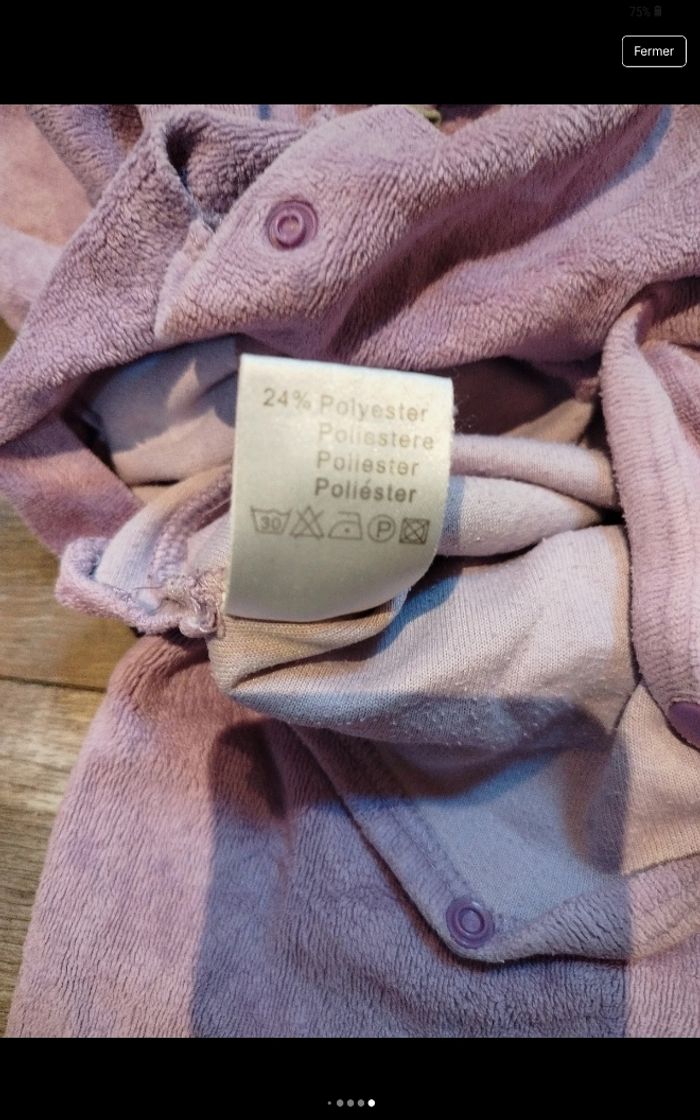 Grenouillère  violet bébé - photo numéro 10