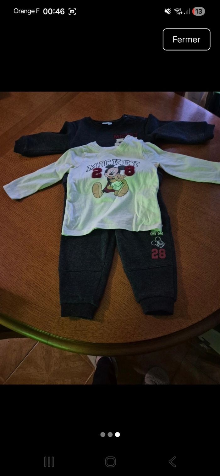 Ensemble mickey bebe - photo numéro 3