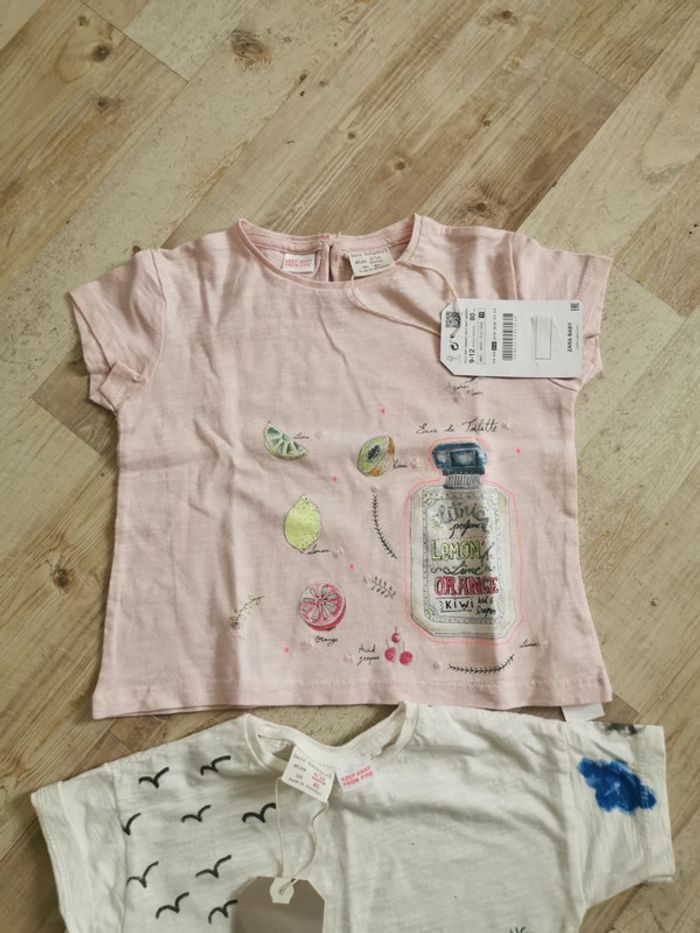 T-shirts Zara 9-12 mois - photo numéro 3