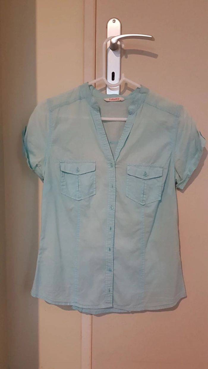 Chemise bleue camaïeu