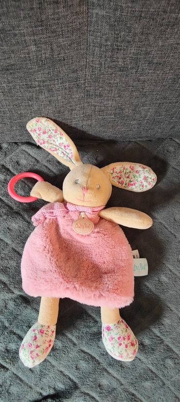 Lapin Poupi baby nat rose et beige
