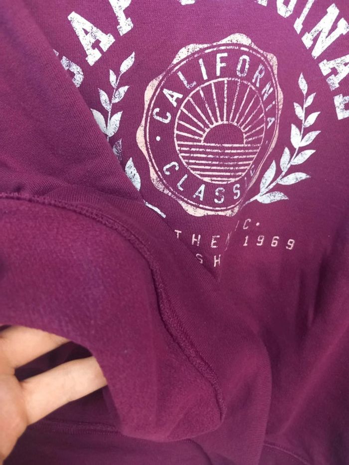 Pull/Sweat Vintage Bordeaux Gap - photo numéro 8